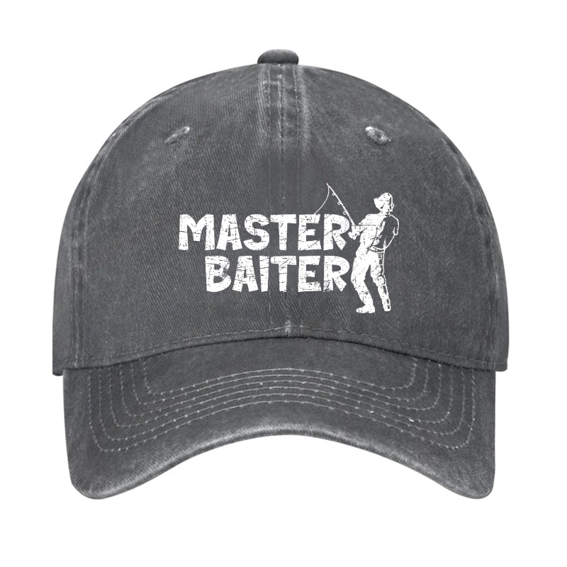 Master Baiter Fishing Funny Baseball Hat