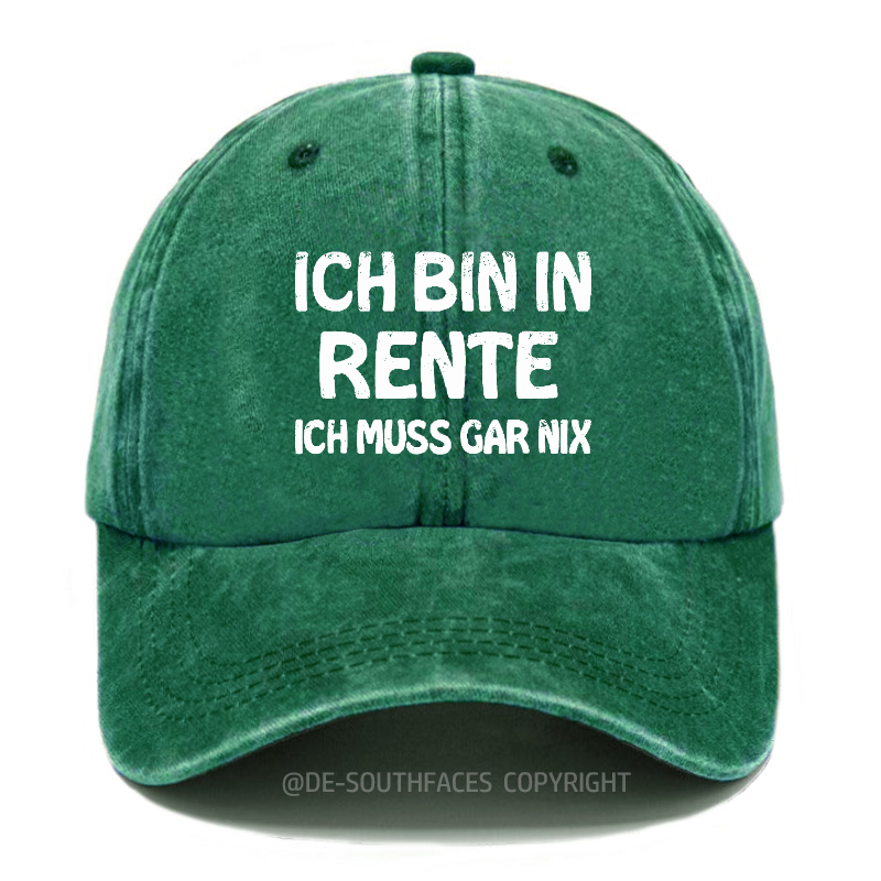 Ich Bin In Rente Ich Muss Gar Nix Baseball Cap