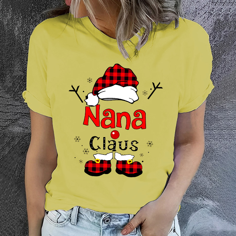 Christmas Grandma Claus Snowflake T-shirt