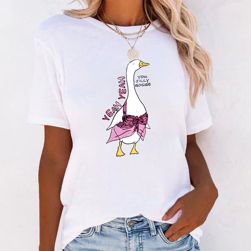 Yeah Yeah You Silly Goose Print T-shirt