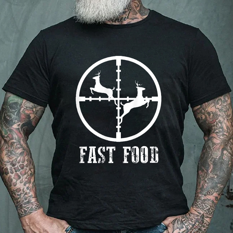 Fast-Food-Hirschjagd-Geschenk-T-Shirt