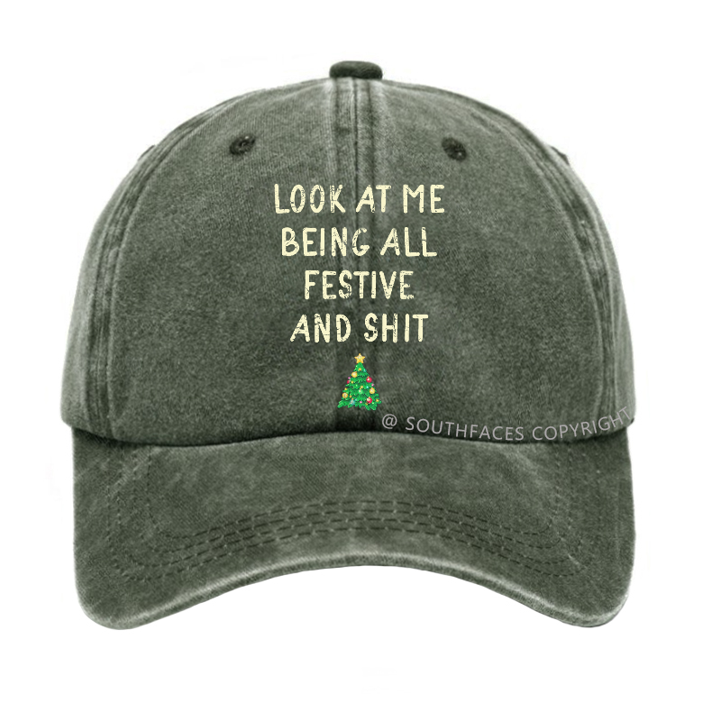 Look At Me Being All Festive And Shit Funny Christmas Hat