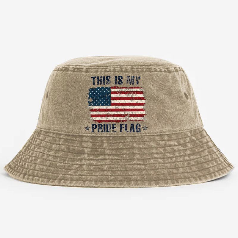 This Is My Pride Flag Print Retro Bucket Hat