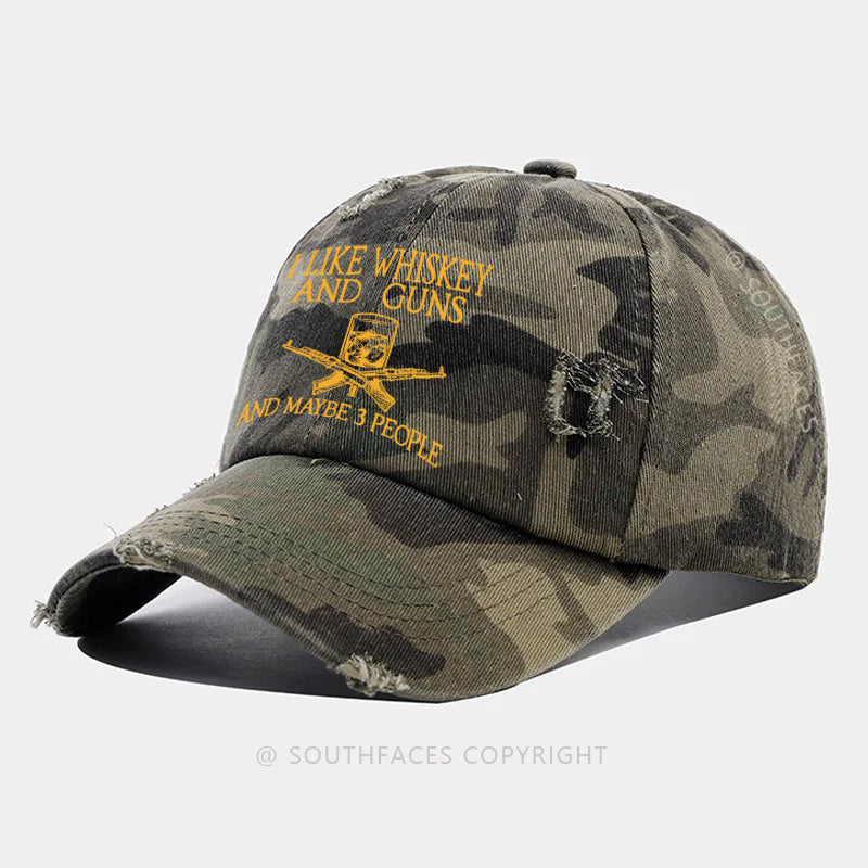 I Like Whiskey And Guns And Maybe 3 People Breathable Hat