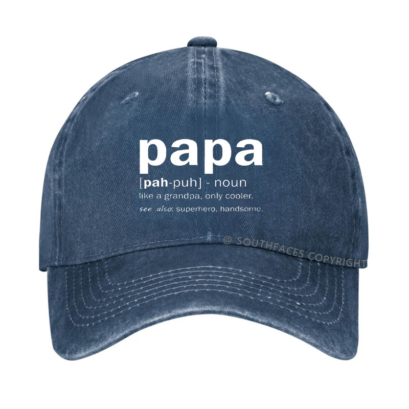 Papa Like A Grandpa Only Cooler See Also Superhero Handsome Funny Hat