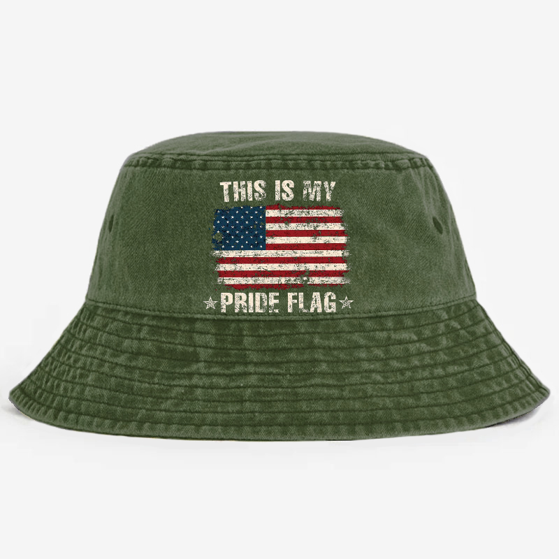 This Is My Pride Flag Print Retro Bucket Hat