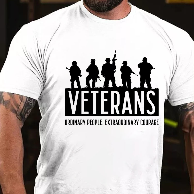 Veterans Ordinary People. Extraordinary Courage T-shirt