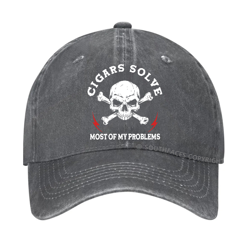 Cigars Solve Most Of My Problems Hat