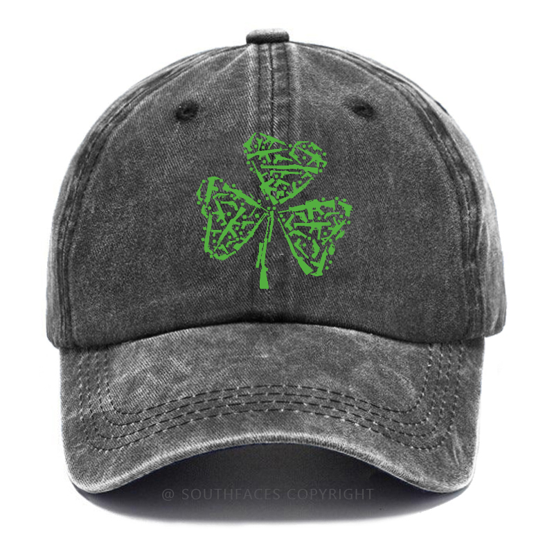 St. Patrick's Day Gun Clover Print Hats