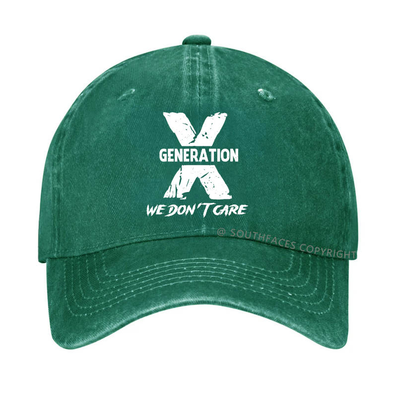 Generation X We Don't Care Funny Hat