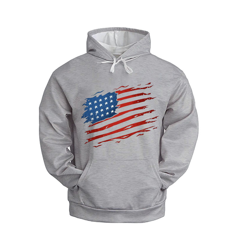 American Colorful Distressed Waving Flag Hoodie