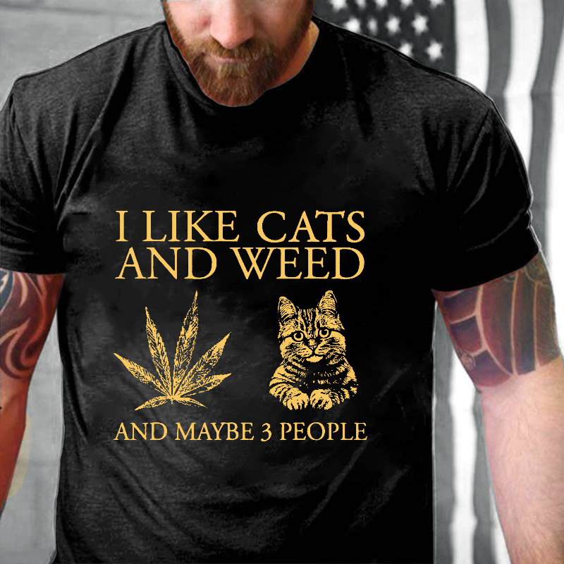 I Like Cats  And Maybe 3 People T-shirt