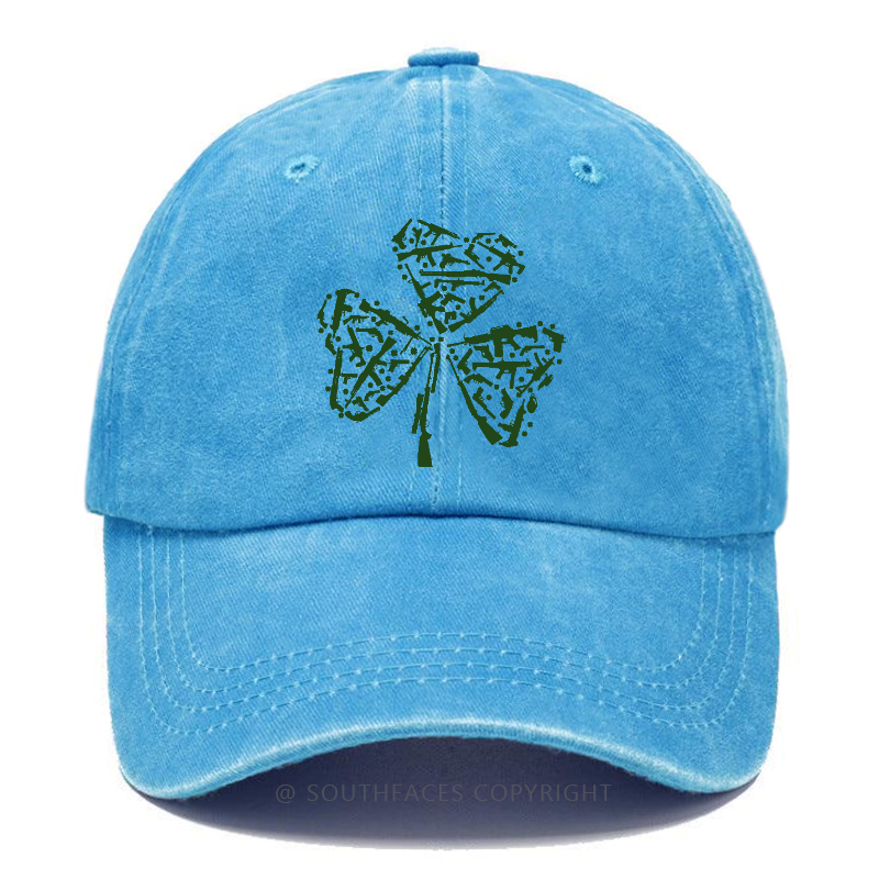 St. Patrick's Day Gun Clover Print Hats