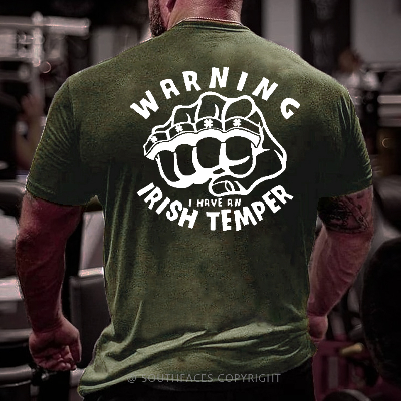 Warning I Have An Irish Temper Funny St. Patrick's Day T-shirt