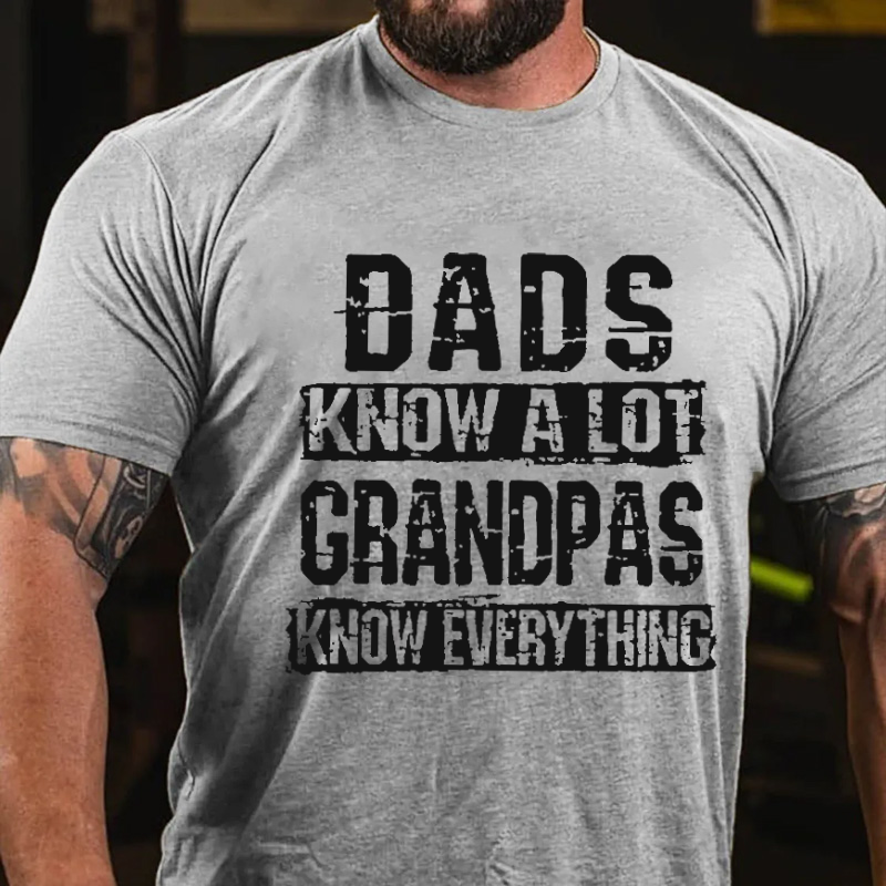 Grandpa Knows Everything Funny Grandfather Gift T-shirt