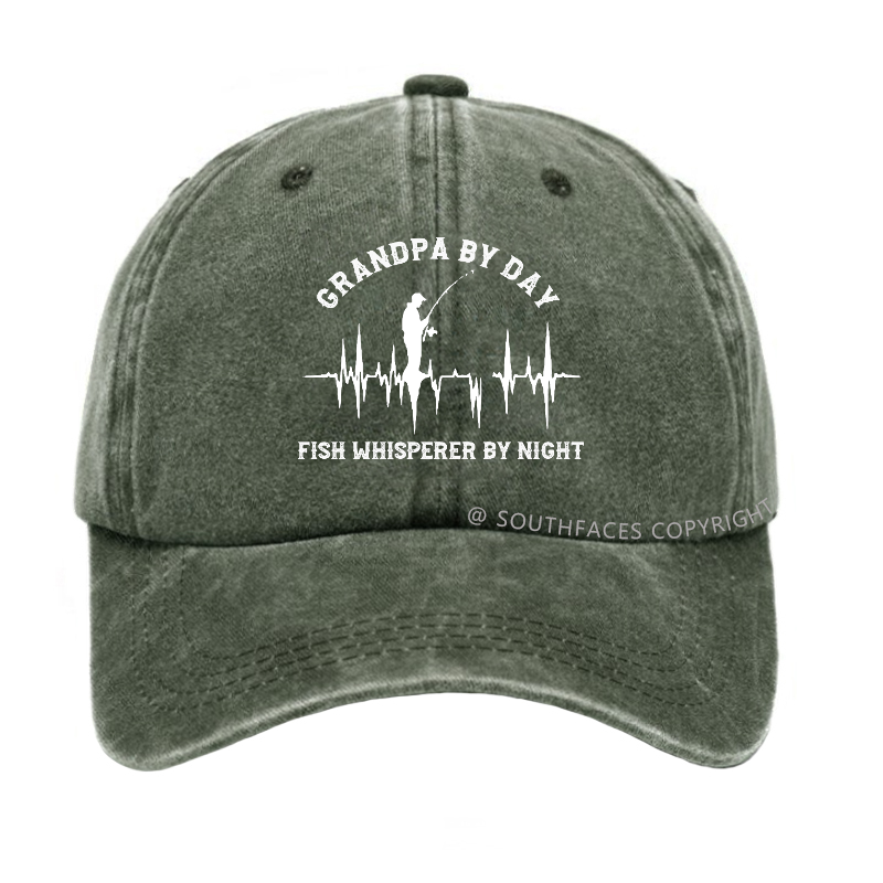Grandpa By Day Fish Whisperer By Night Funny Hat
