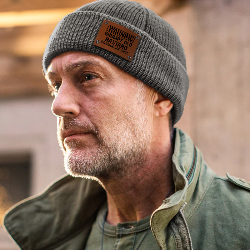 Warning Grumpy Old Bastard Approach With Caution Beanie