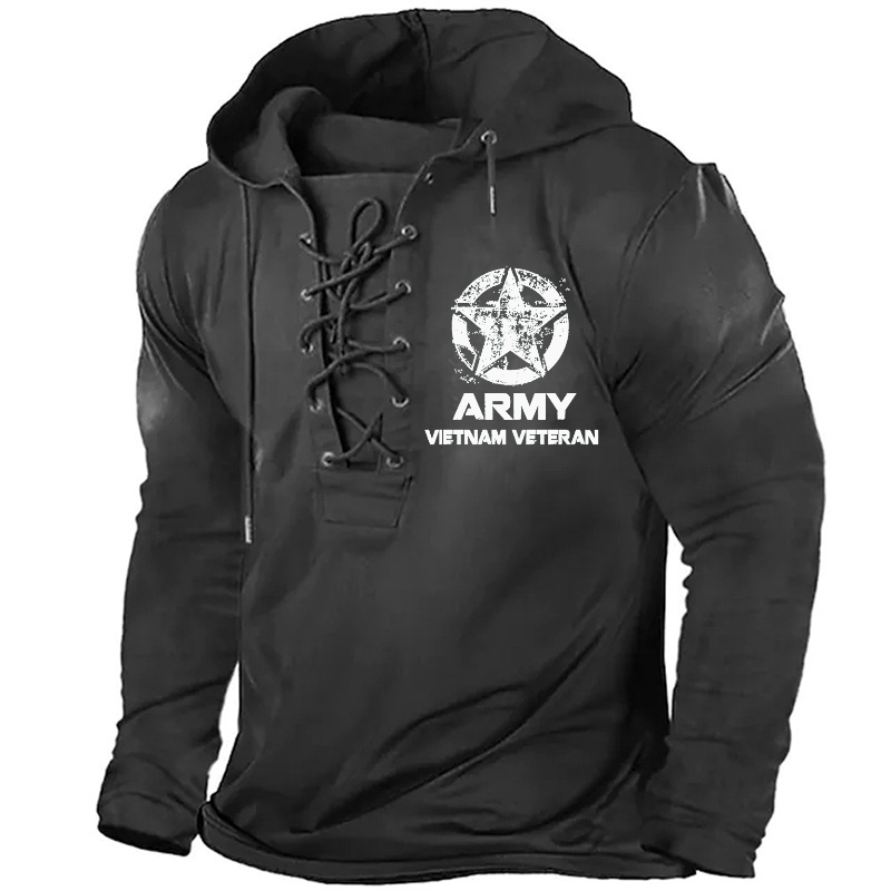 Proud U.S Army Vietnam Veteran Military Veterans Day Vintage Retro Hoodie