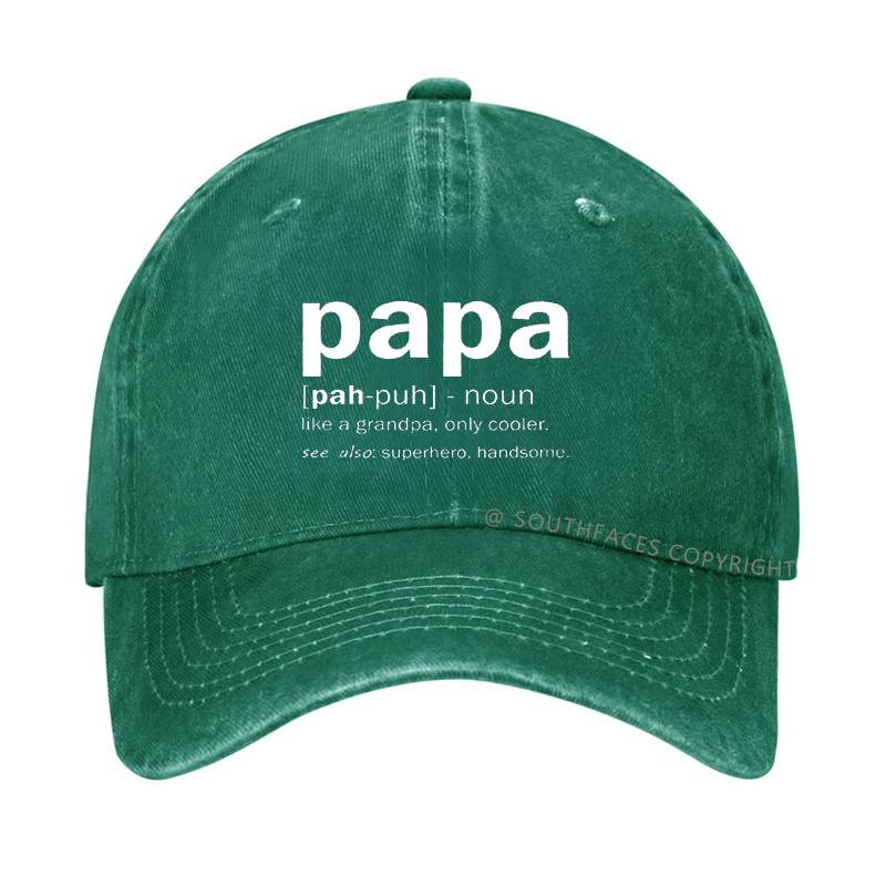 Papa Like A Grandpa Only Cooler See Also Superhero Handsome Funny Hat