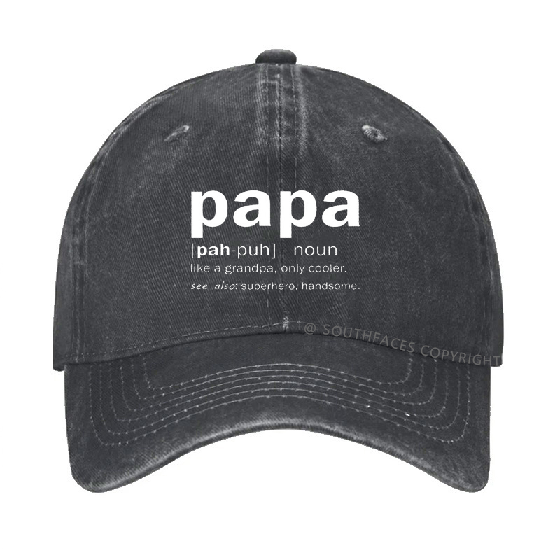 Papa Like A Grandpa Only Cooler See Also Superhero Handsome Funny Hat
