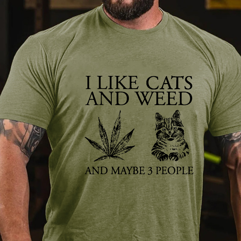 I Like Cats  And Maybe 3 People T-shirt