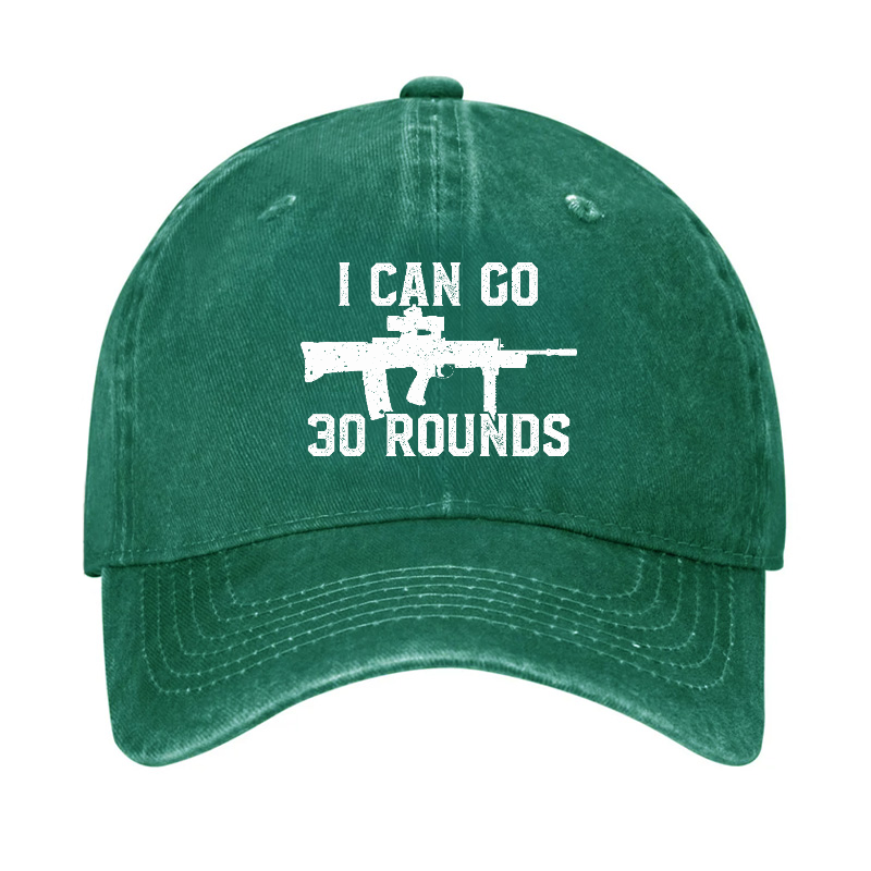I Can Go 30 Rounds Gun Print Baseball Hat