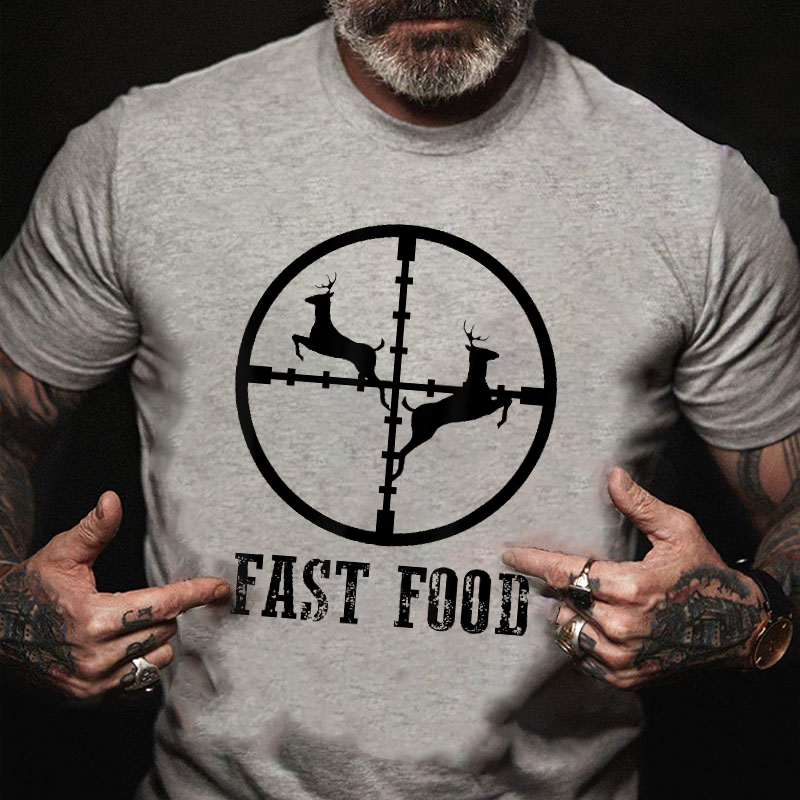 Fast-Food-Hirschjagd-Geschenk-T-Shirt