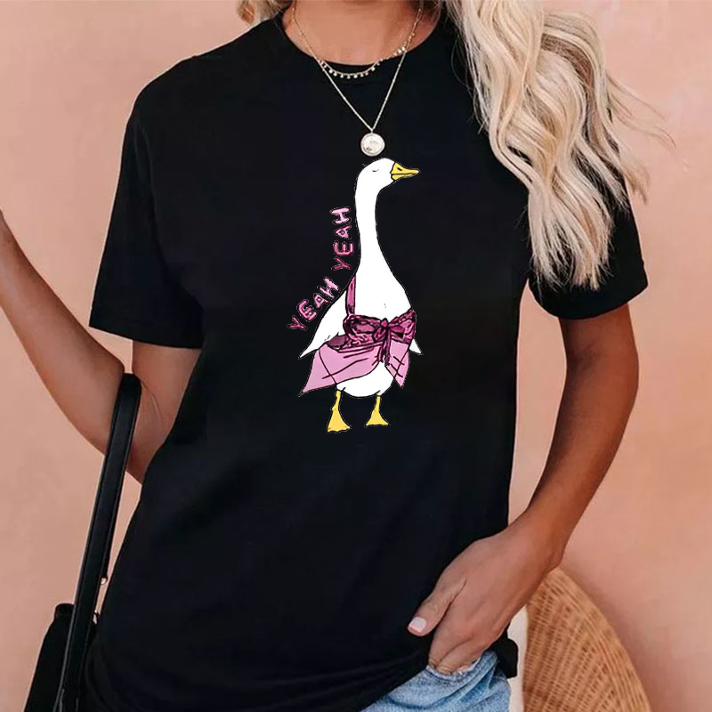 Yeah Yeah You Silly Goose Print T-shirt