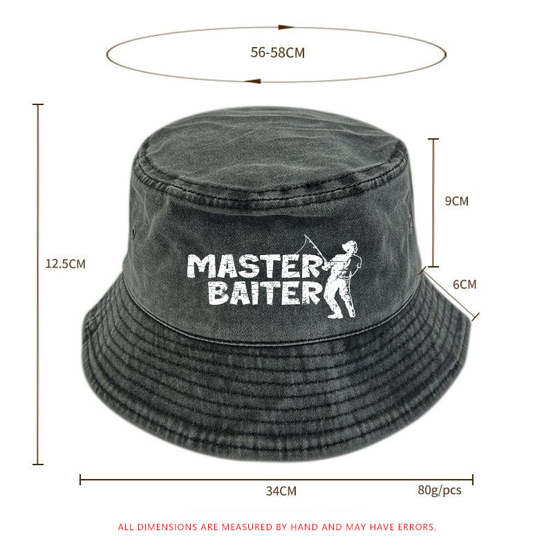 Master Baiter Fishing Funny Bucket Hat