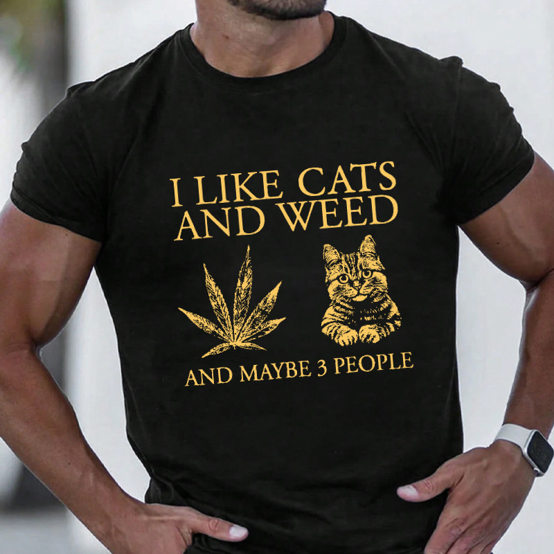I Like Cats  And Maybe 3 People T-shirt