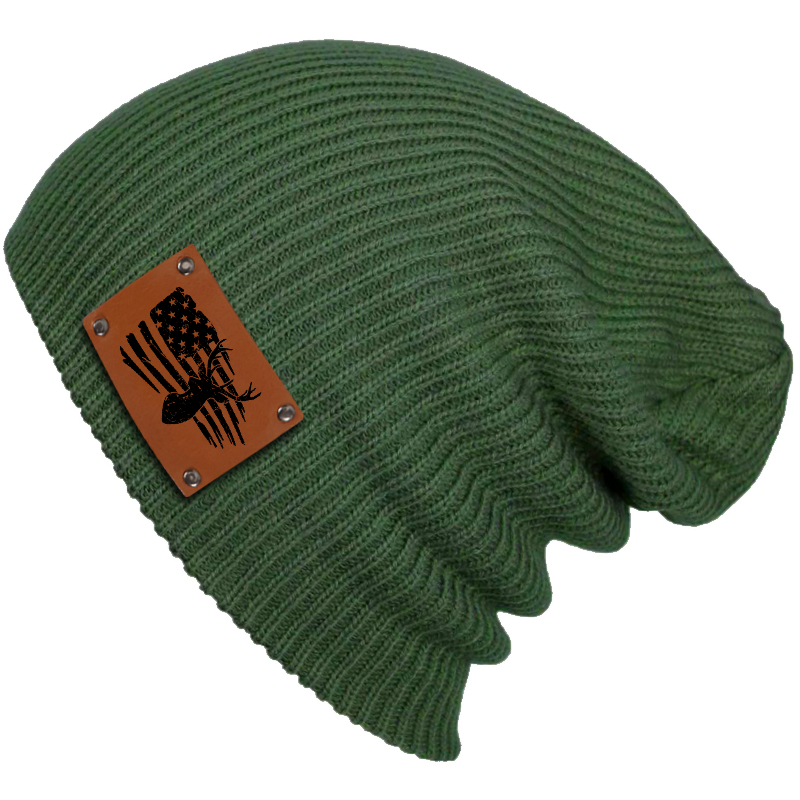Hunting Deer America Flag Beanie