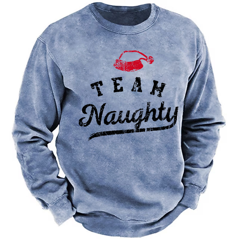 Team Naughty Funny Christmas Sweatshirt