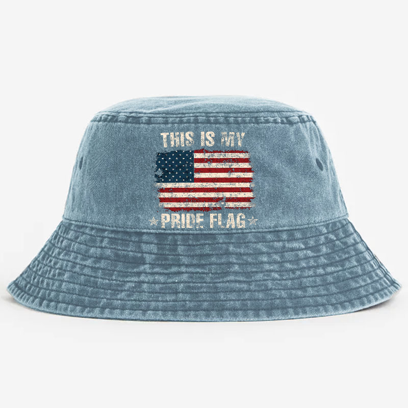 This Is My Pride Flag Print Retro Bucket Hat