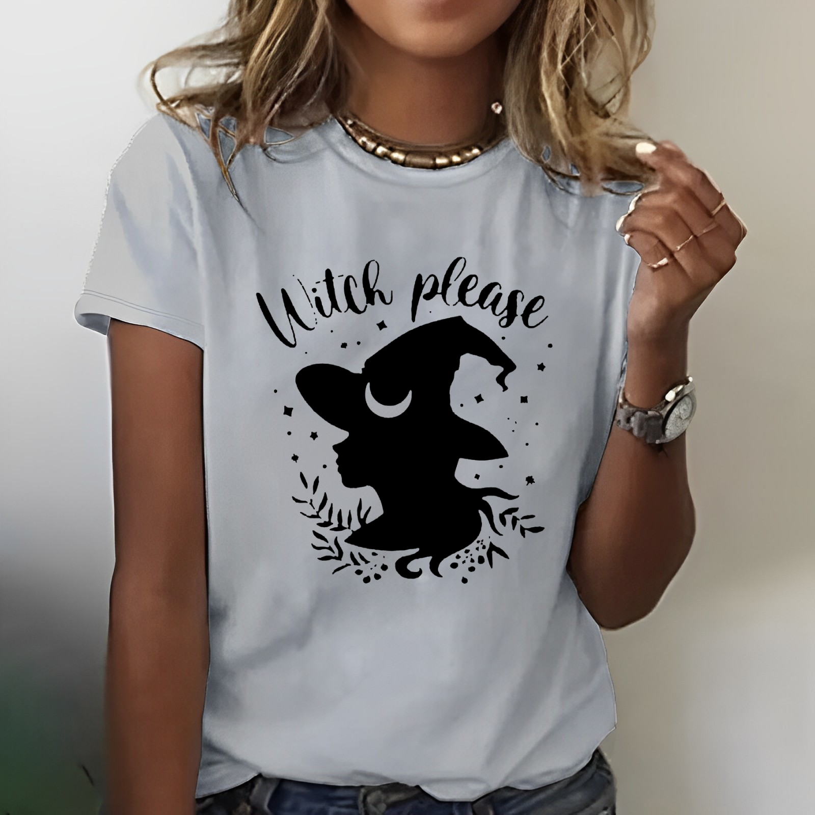 Halloween Witch Please Womans T-shirt