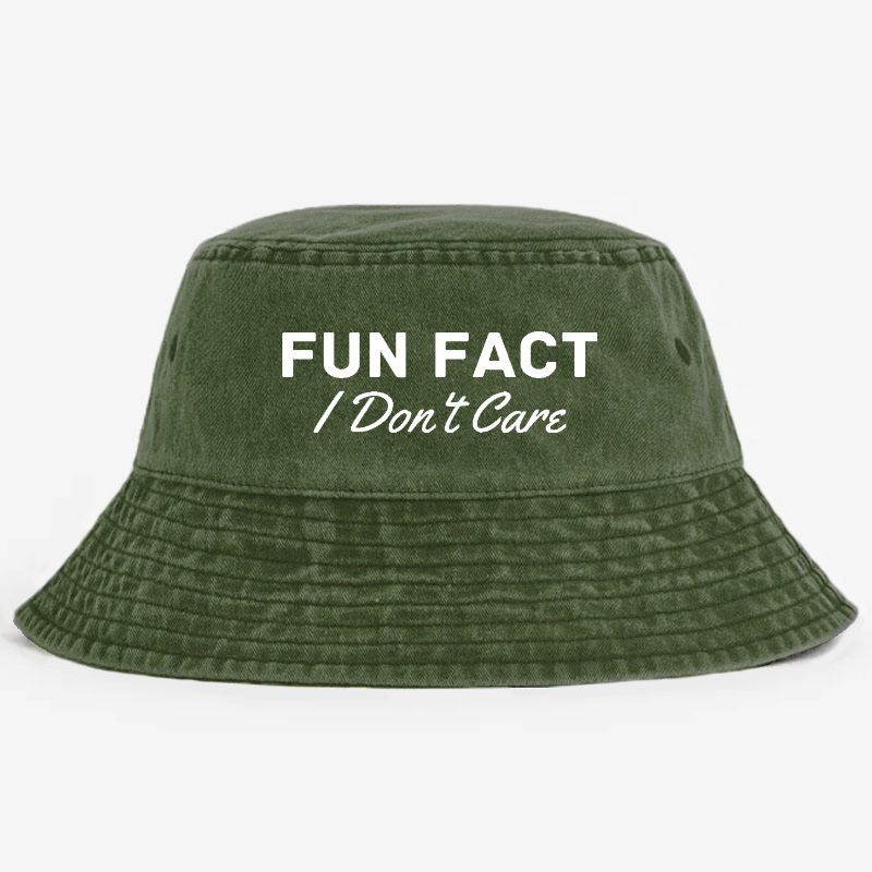 Fun Fact Don't Care Bucket Hat
