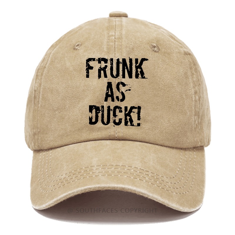 Frunk As Duck Funny Drunk Print Hats