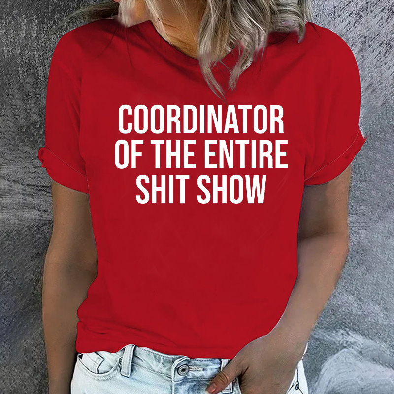 COORDINATOR OF THE ENTIRE SHIT SHOW T-shirt