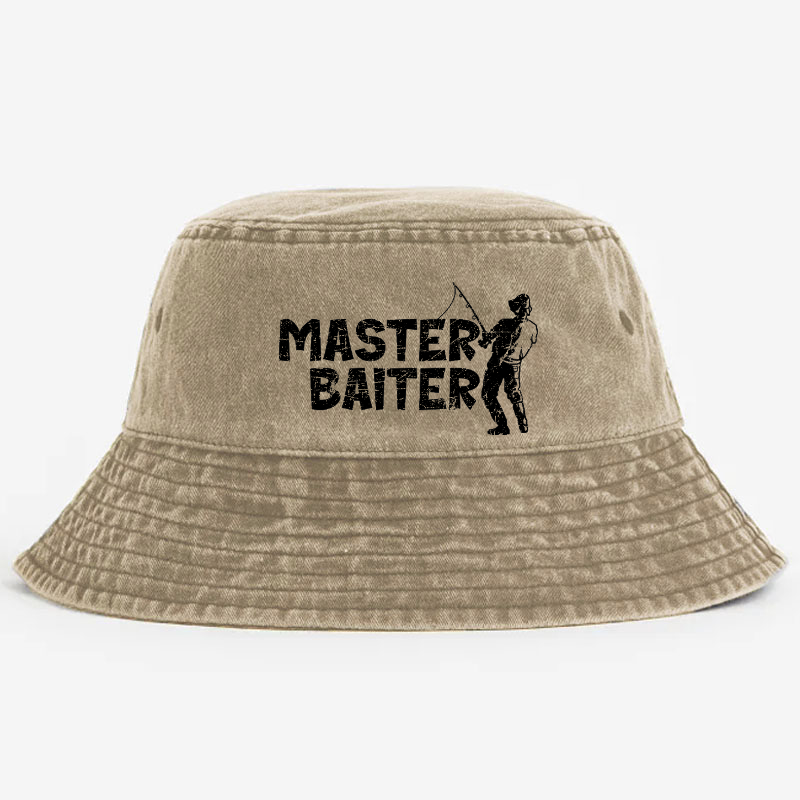 Master Baiter Fishing Funny Bucket Hat