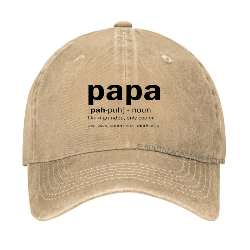 Papa Like A Grandpa Only Cooler See Also Superhero Handsome Funny Hat