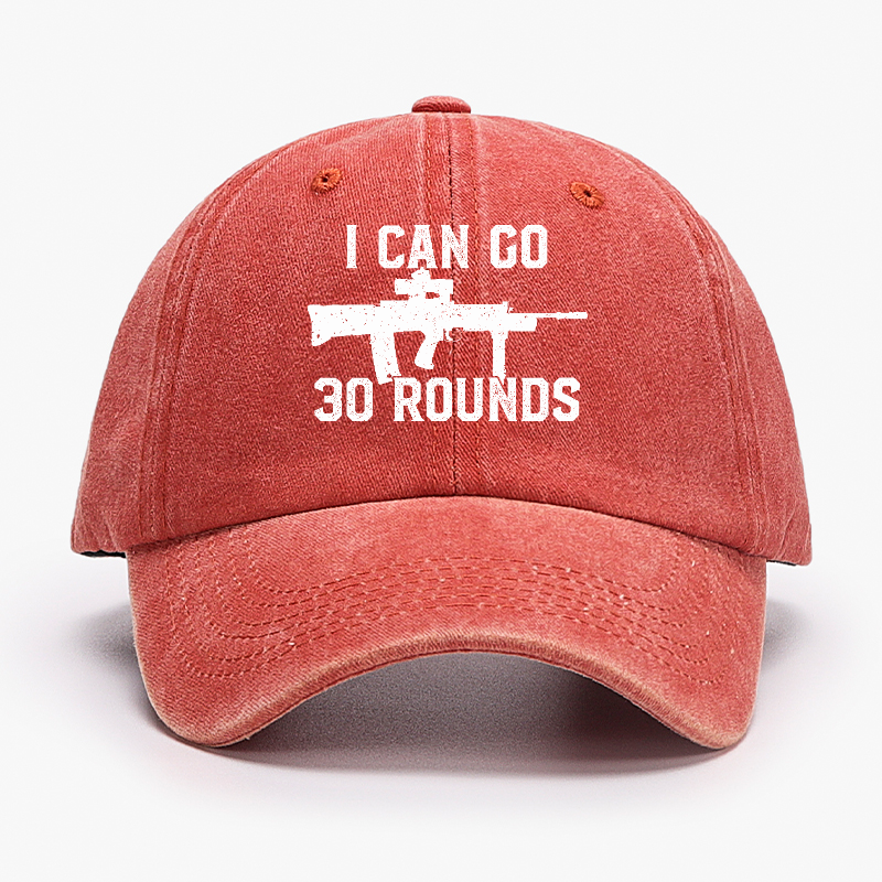 I Can Go 30 Rounds Gun Print Baseball Hat