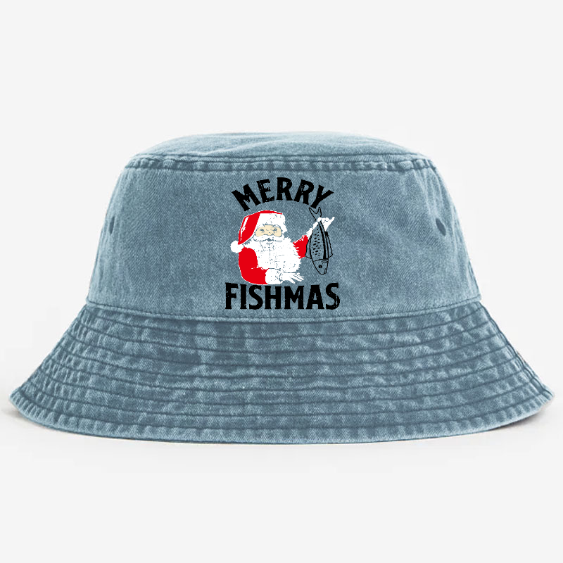 Merry Fishmas, Christmas Bucket Hat