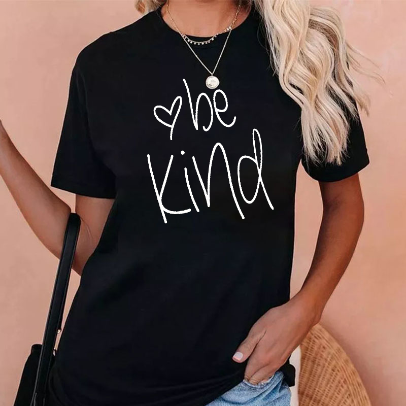 Be Kind Heart Print T-shirt