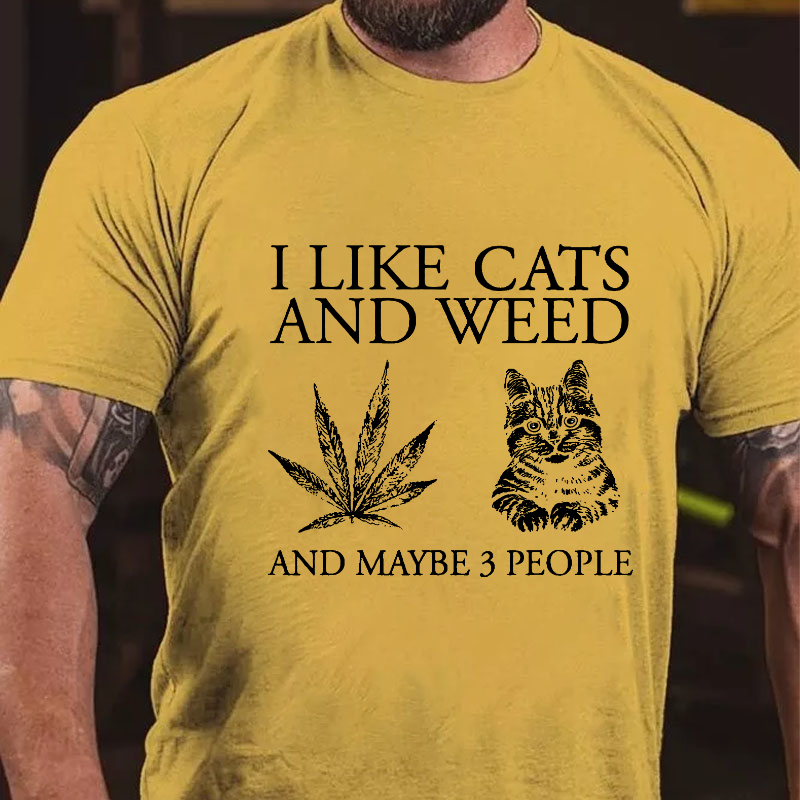 I Like Cats  And Maybe 3 People T-shirt