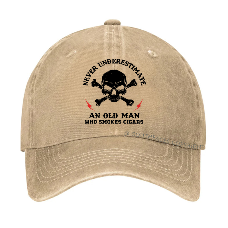 Never Underestimate An Old Man Who Smokes Cigars Hat