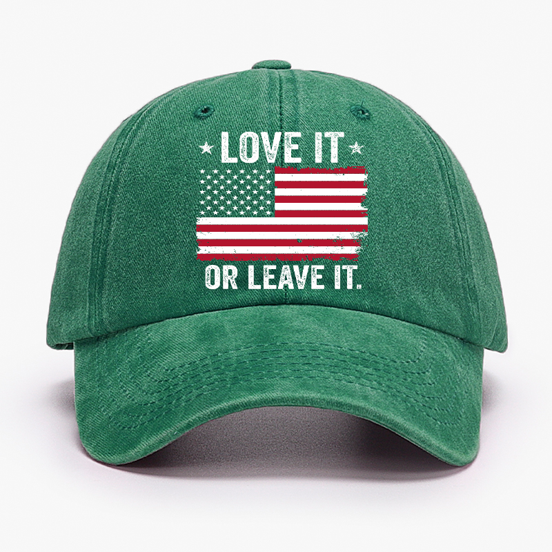 Men'S Love It Or Leave It USA Flag Hat