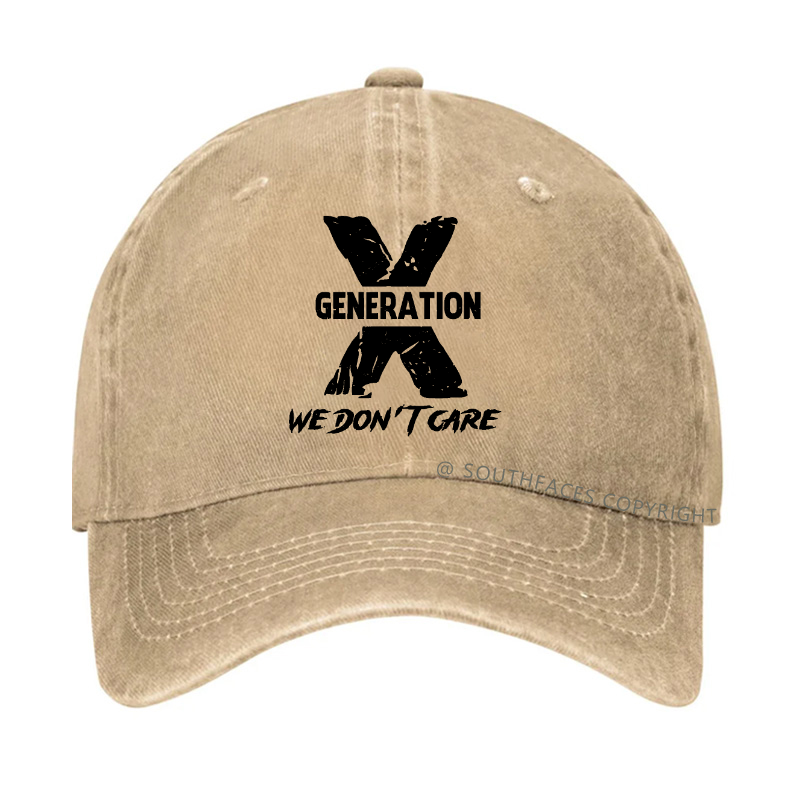 Generation X We Don't Care Funny Hat