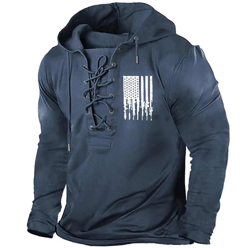 American Gun Flag Retro Hoodie