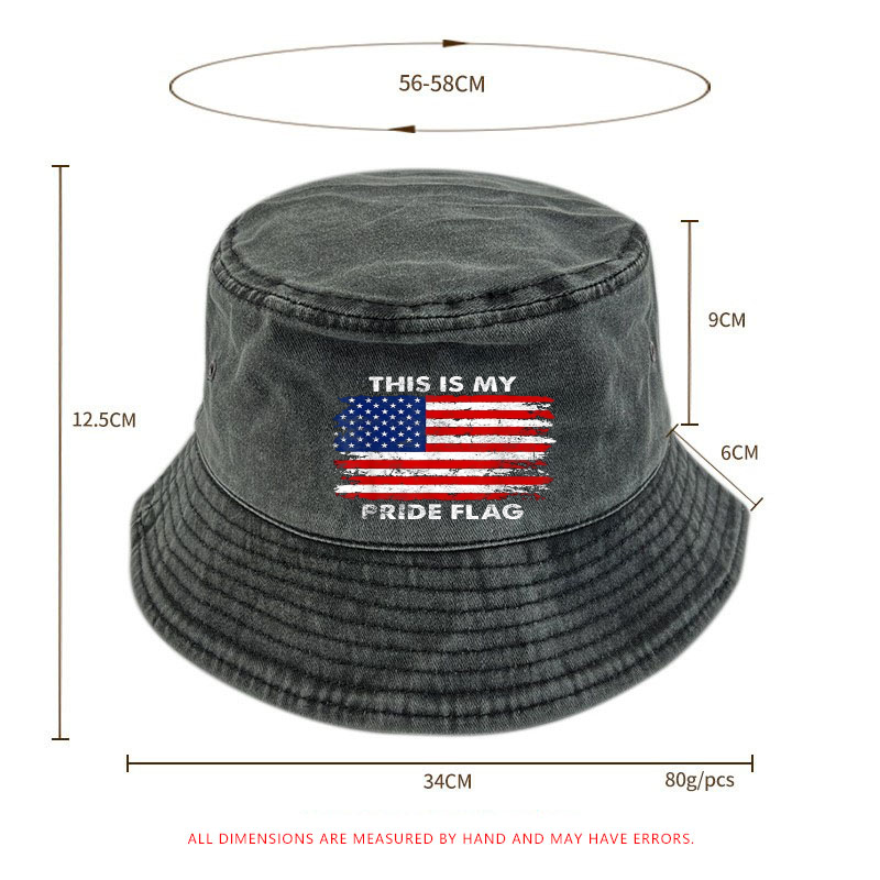 This Is My Pride Flag USA Flag Print Bucket Hat