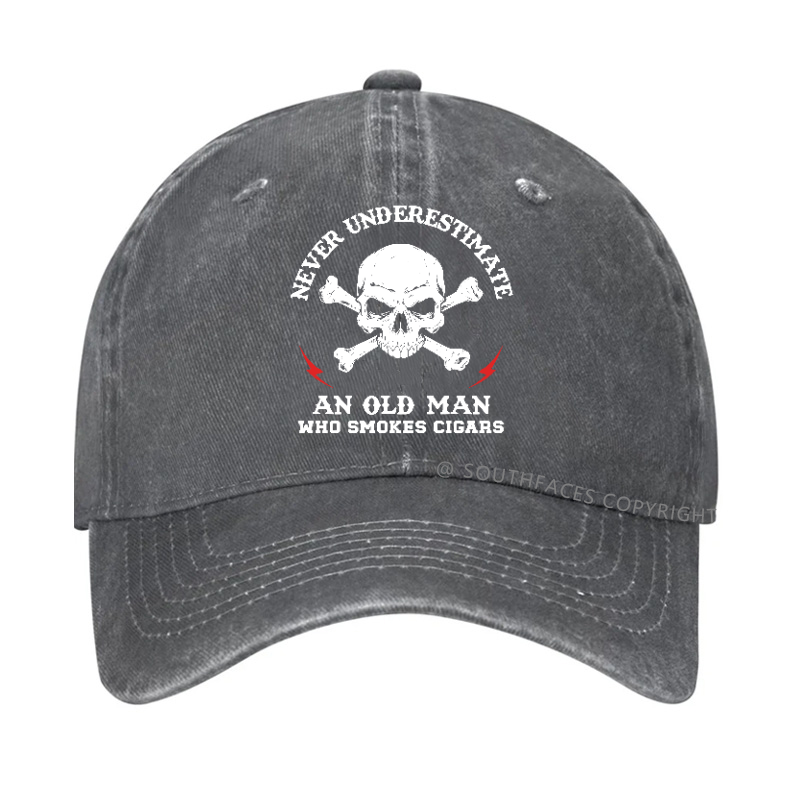 Never Underestimate An Old Man Who Smokes Cigars Hat