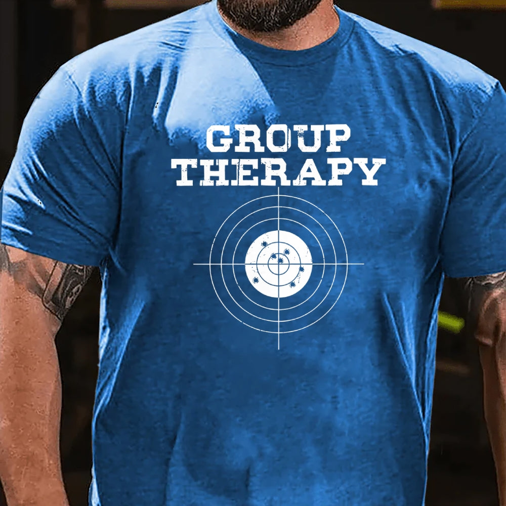 Group Therapy Gun Target Shooting Funny T-shirt